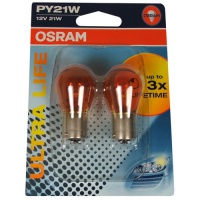 Автолампа галогенная OSRAM PY21W ULTRA LIFE 12V 21W (2шт.)